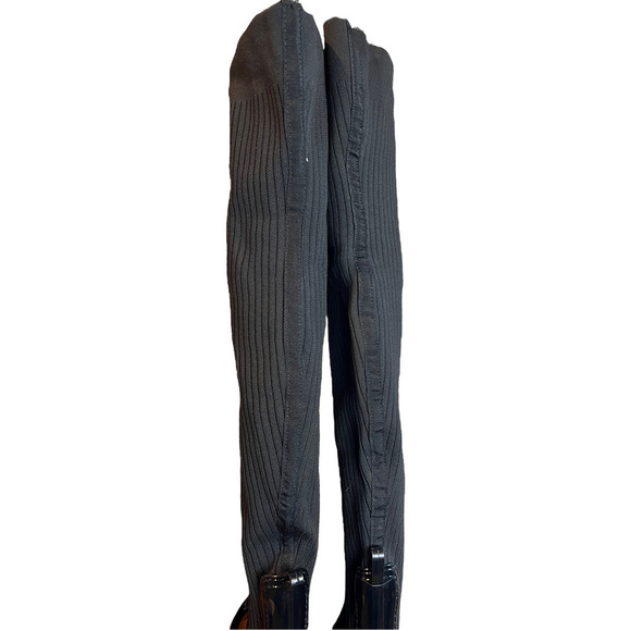 ASOS Design Gravity Over The Knee Wellie Boots in Black - Picture 5 of 8